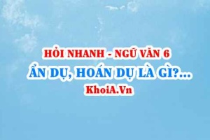 Ẩn dụ là gì? Hoán dụ là gì cho ví dụ? Ngữ Văn lớp 6